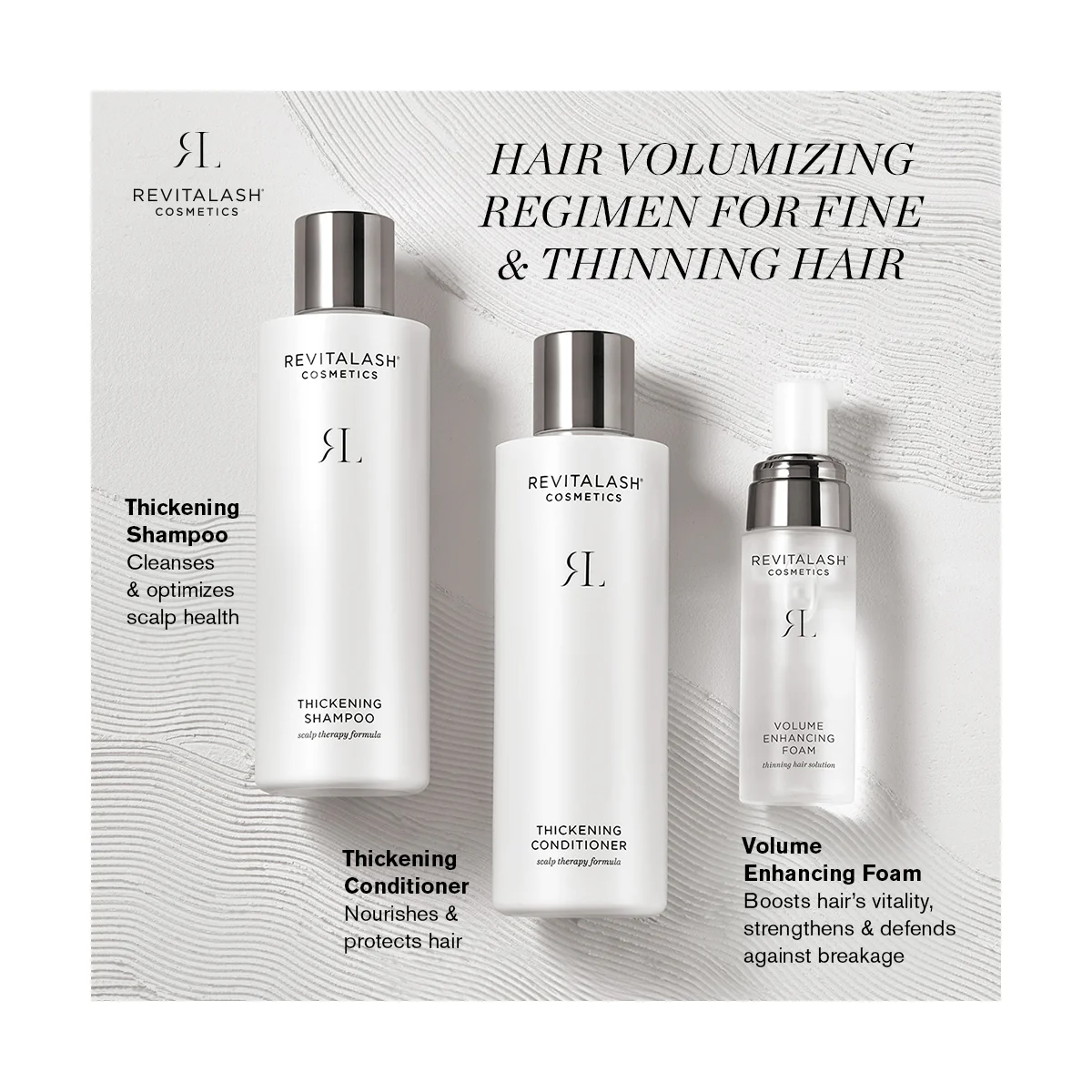 RevitaLash Volumizing Hair Collection Bundle (Shampoo, Conditioner, and Foam) - Image 3