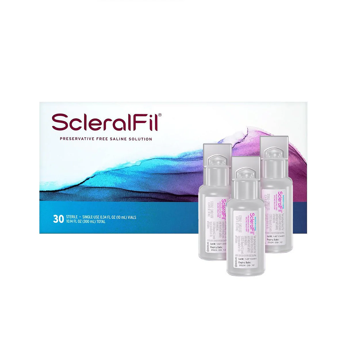 ScleralFil Preservative Free Saline Solution for Scleral, Soft, & Rigid Gas Permeable Lenses, Buffered Solution, Single-Use Vials, 0.34 Fl Oz (Pack of 30) - Image 2