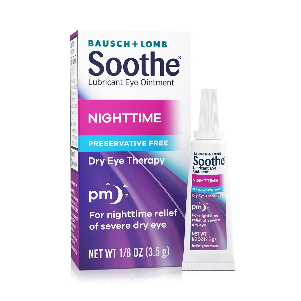 Soothe Eye Ointment by Bausch & Lomb, Nighttime Preservative Free Ointment (1.8 Oz tube) - Image 2