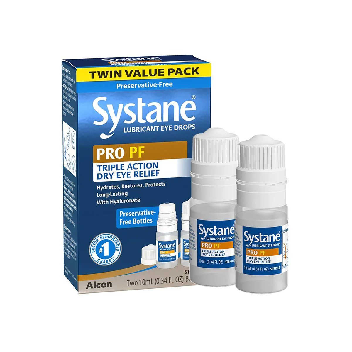 Systane® PRO PF Multi-Dose Lubricant Eye Drops – 10mL (Twin Pack) - Image 2