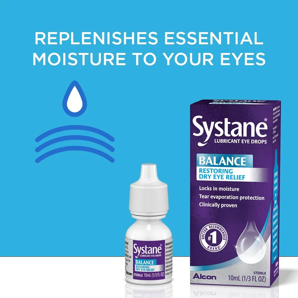 Systane Balance 2-Pack Lubricant Eye Drops, MGD, Tear Evaporation Protection (2 Bottles) - Image 4