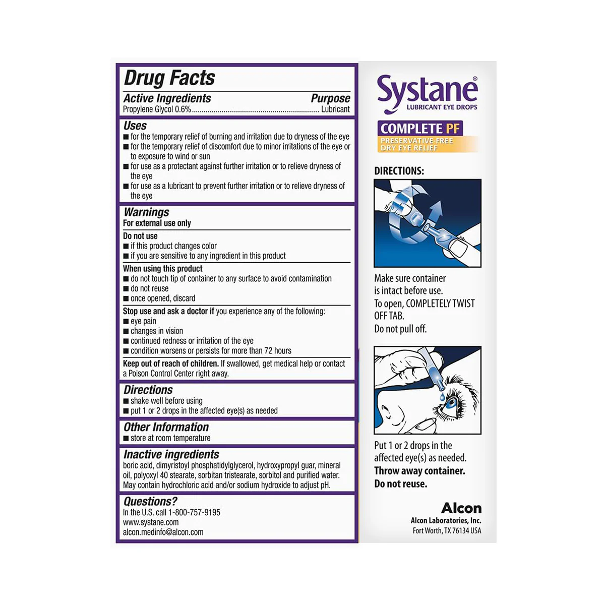 Systane Complete Preservative-Free Lubricant Eye Drops 60ct Vials, (2x30 Ct) - Image 2