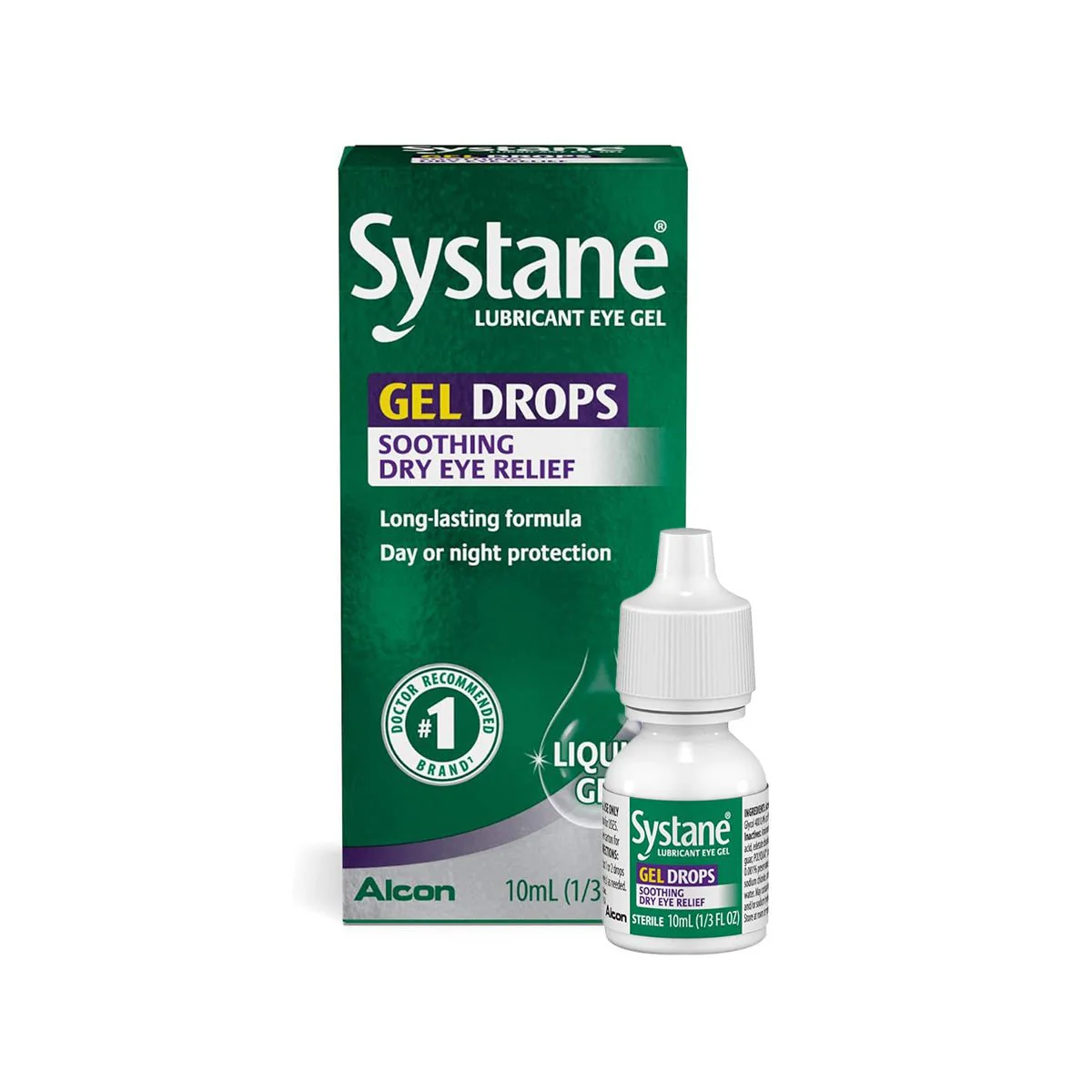 Systane Gel Eye Drops Liquid Gel Soothing Dry Eye Relief (10mL Bottle) - Image 2