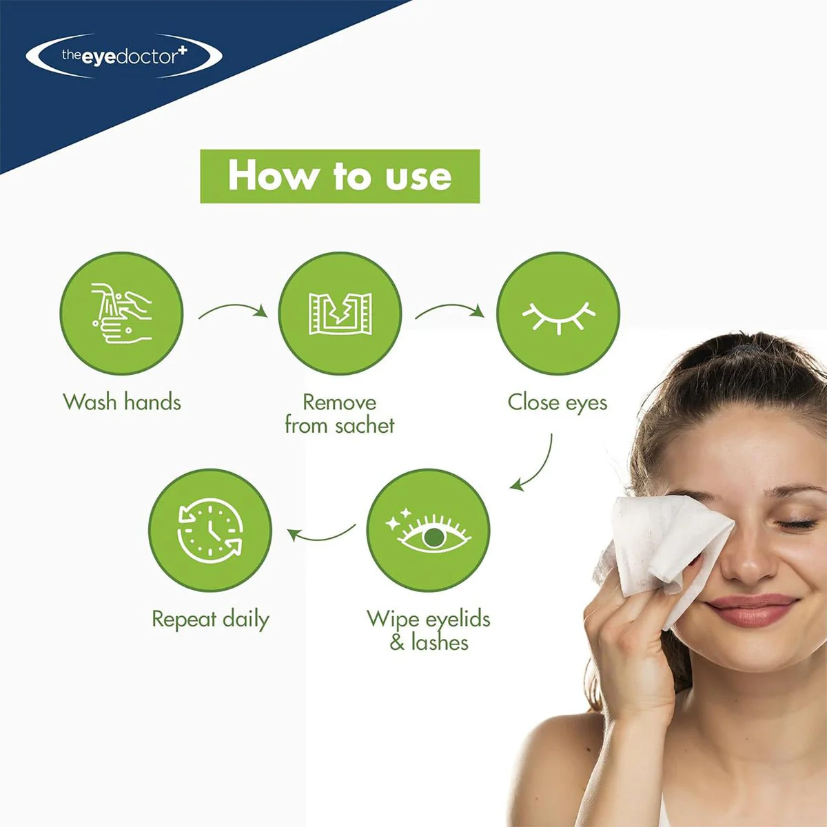 The Eye Doctor Tea Tree Oil Lid Wipes for Daily Hygiene and Dry Eyes (20ct) - Image 4