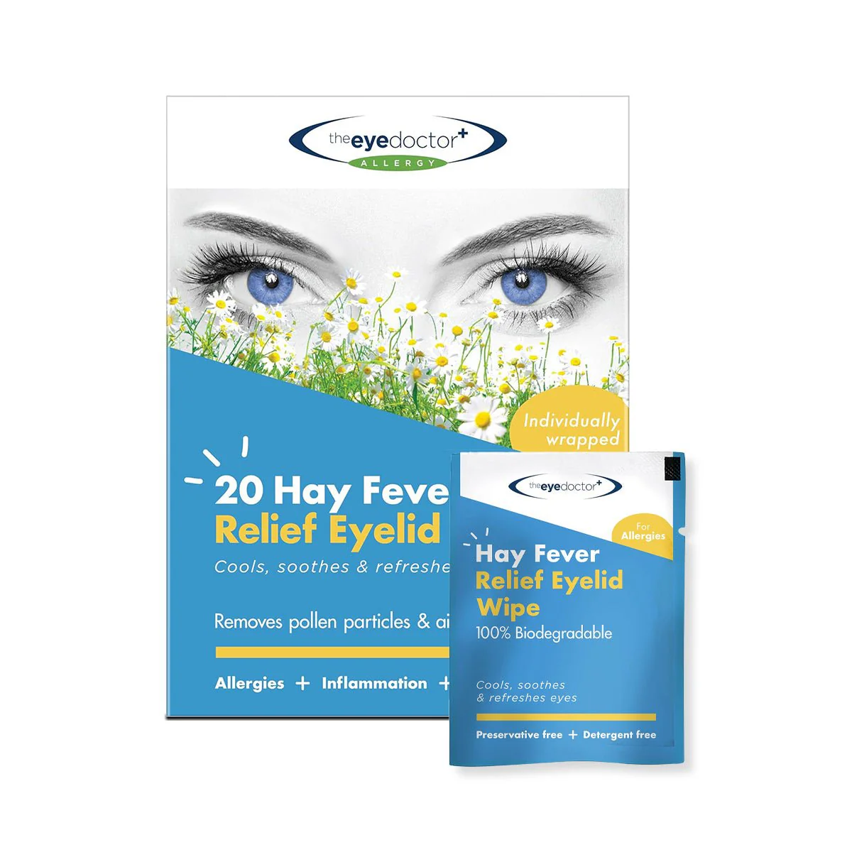 The Eye Doctor Allery/Hay Fever Relief Eyelid Wipes (20ct) - Image 2