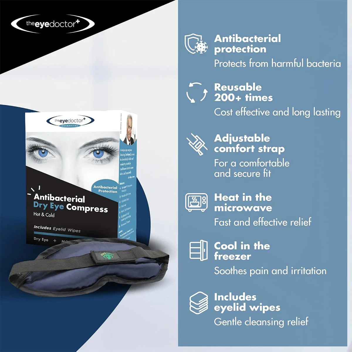 The Eye Doctor Essential Eye Compress - Microwavable – Hot and Cold Eye Compress - Image 3
