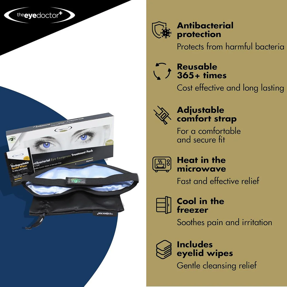 The Eye Doctor Featuring Sterileyes - Antibacterial Hot Eye Compress for Dry Eye, Blepharitis and MGD with a Removable Cover - Image 3