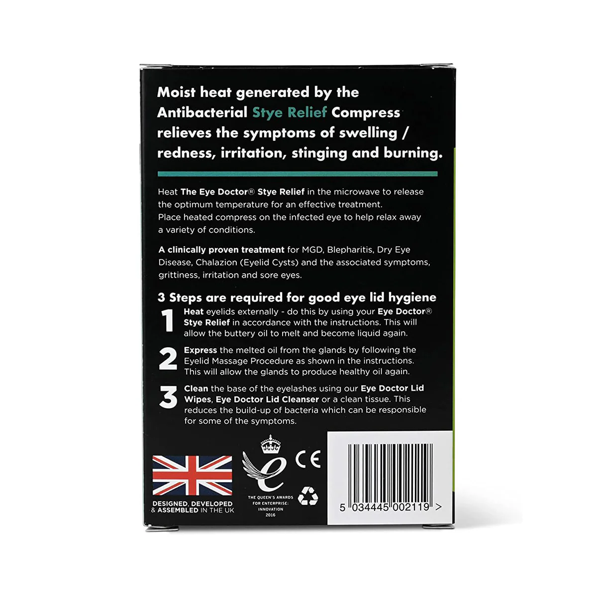 The Eye Doctor Stye Relief Compress - Reusable Microwaveable Hot Eye Mask - Treatment of Stye - Image 3