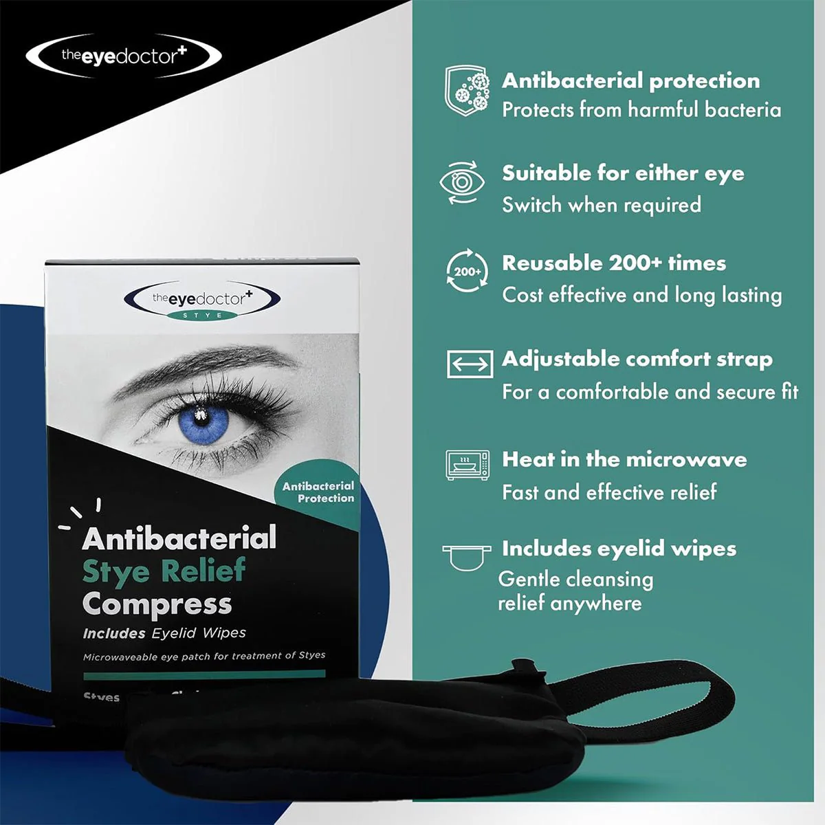 The Eye Doctor Stye Relief Compress - Reusable Microwaveable Hot Eye Mask - Treatment of Stye - Image 4