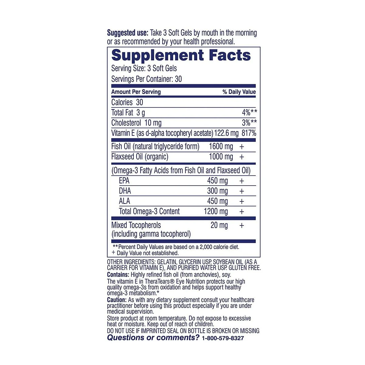 TheraTears Omega-3 Dry Eye Formula (180ct) - Image 2