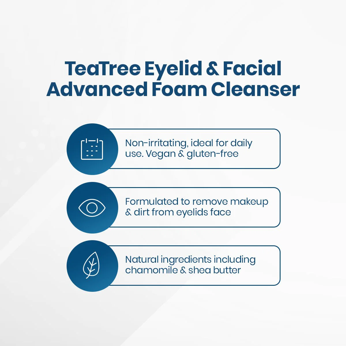 TranquilEyes - Advanced Formula 2% Tea Tree Eyelid and Facial Cleanser (2-Pack) 50mL Bottles - Image 2