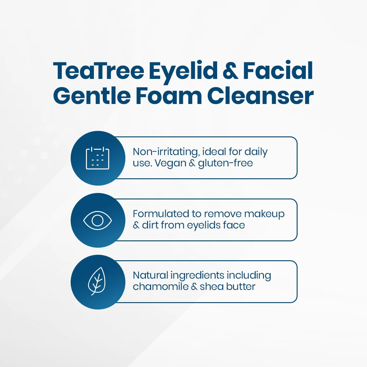 EyeEco Gentle Formula Tea Tree Eyelid & Facial Cleanser (1.69oz & 6.09oz) - Image 3