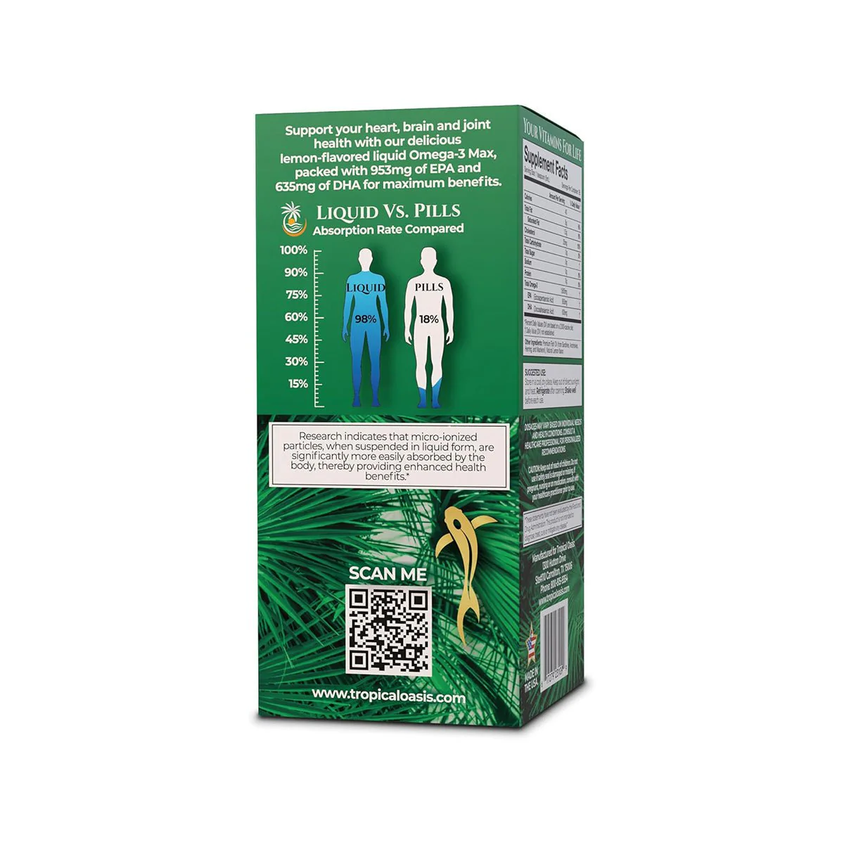 Tropical Oasis Premium Omega-3 Max (16 oz) 3 Month Supply - Image 3