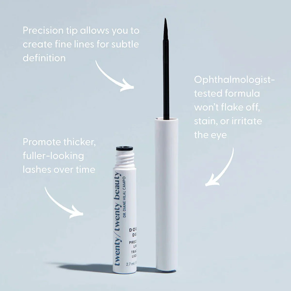 Twenty Twenty Double Duty Precision Eyeliner (Pitch Black) 2.7mL - Image 4