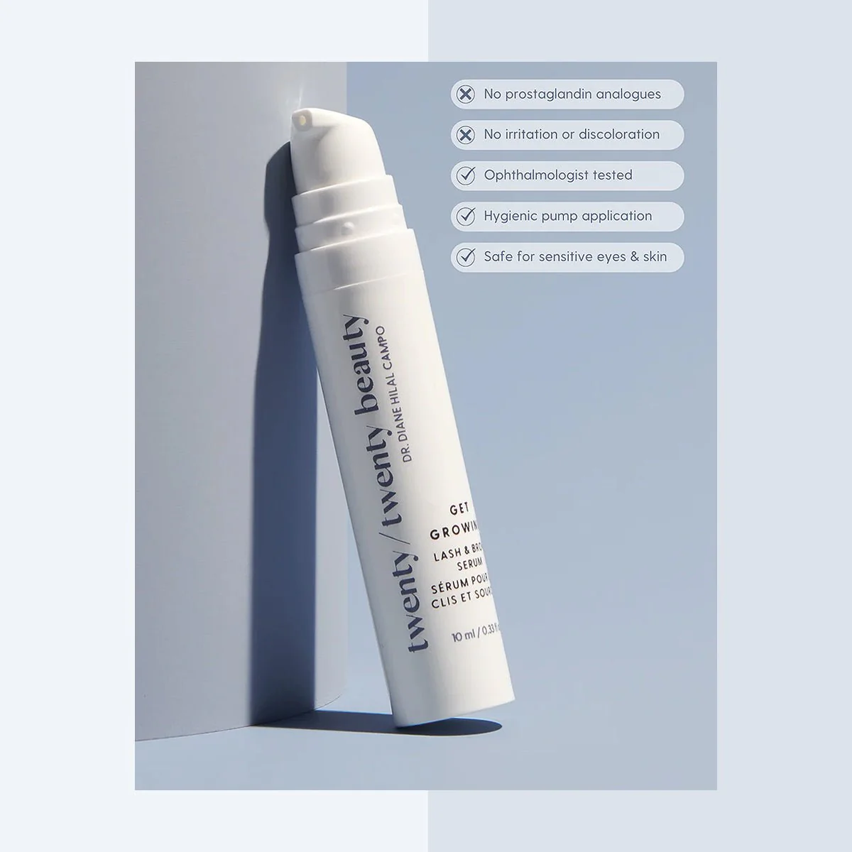 Twenty Twenty Soothing Eye Duo, Get Growing Lash Serum & Easy on the Eyes Facial Cleanser (Combo) - Image 3