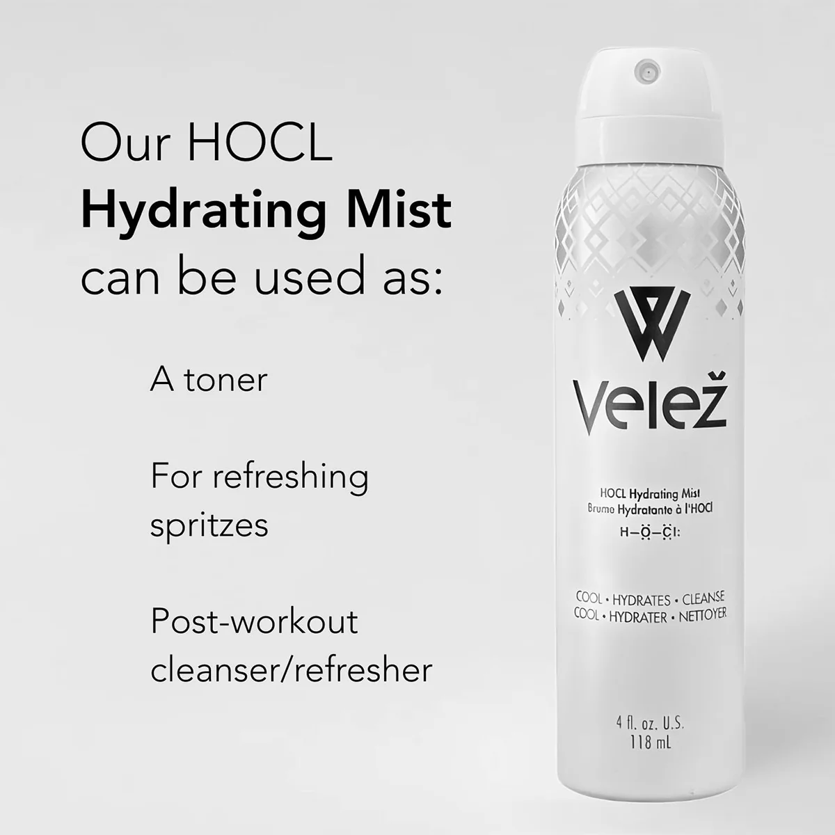 Velez Hypochlorous (HOCL) Hydrating Mist for Face and Eyelids (4 oz / 120mL) - Image 4