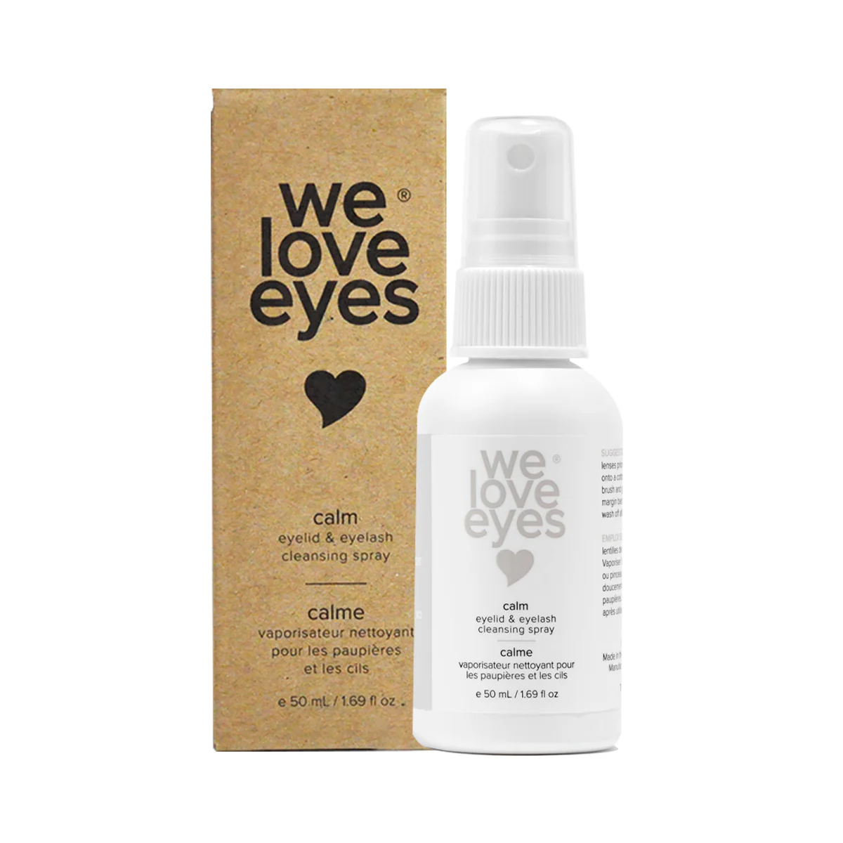 We Love Eyes Calm Eyelid & Eyelash Cleansing Spray with HypoChlorous (50mL Bottle) - Image 2