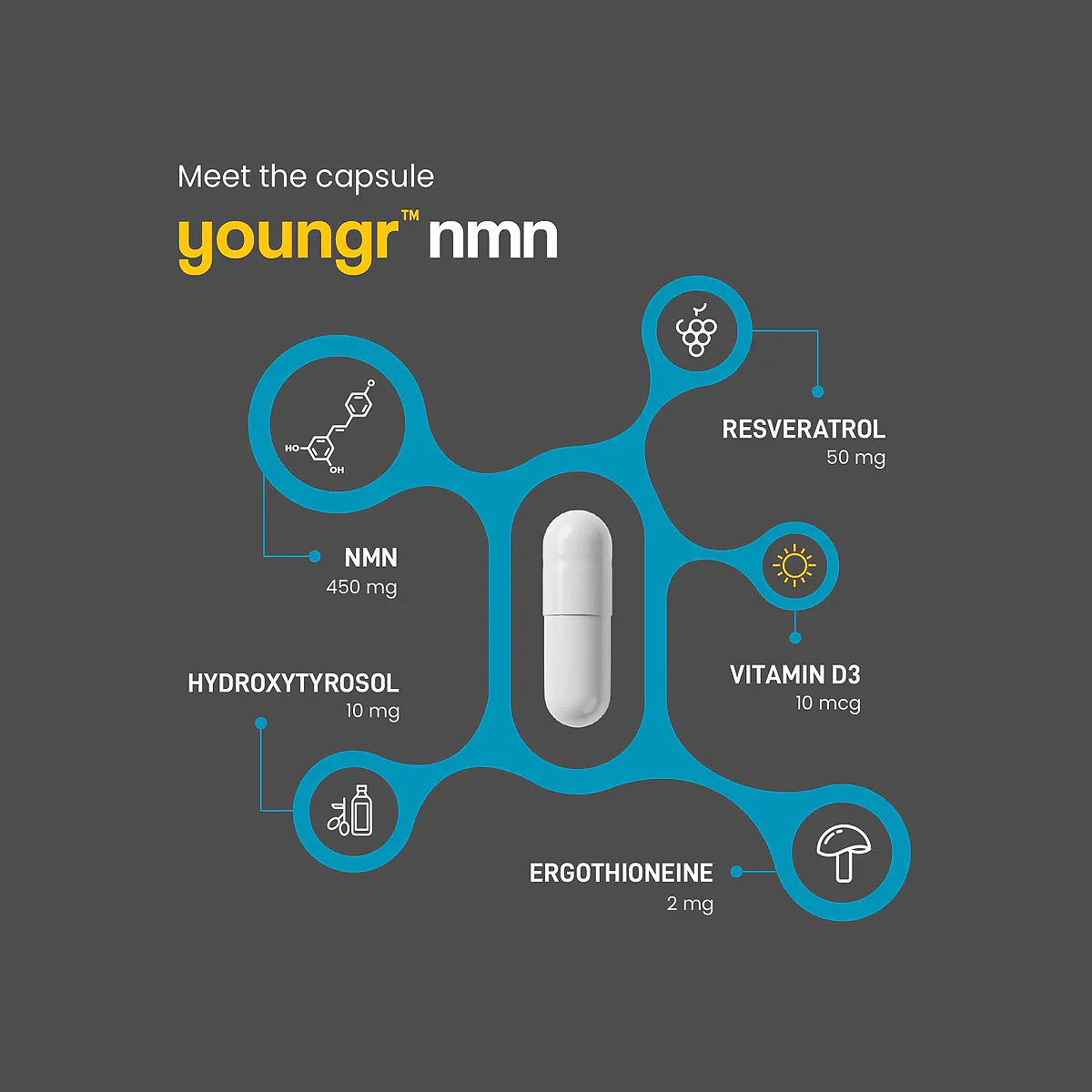 Wonderfeel Youngr⢠NMN â Advanced Cellular Longevity Formula (60ct) 1 Month Supply - Image 3