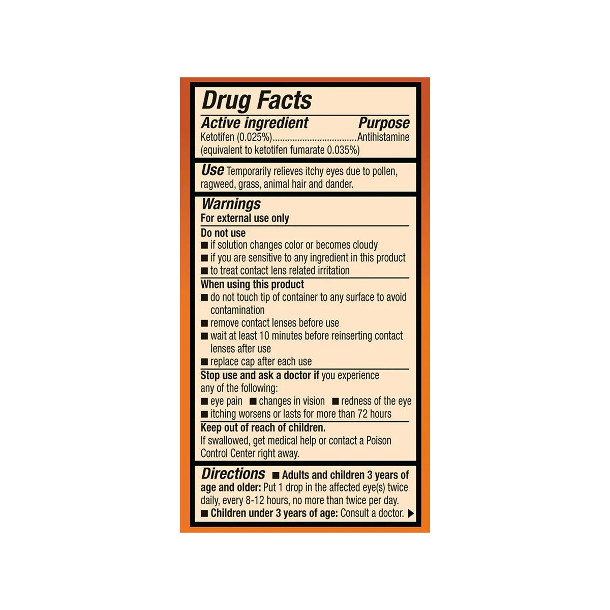 Zaditor Eye Care Allergy Relief Eye Drops, (5 ml bottle) - Image 3