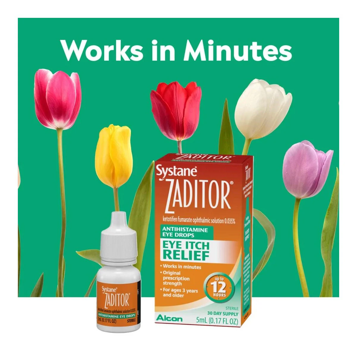 Zaditor Eye Care Allergy Relief Eye Drops, (5 ml bottle) - Image 5